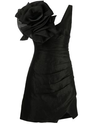 Aje flower-detailing cotton dress - Black