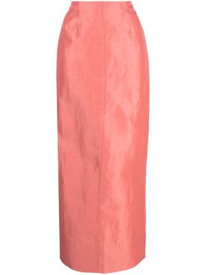 Aje Mary linen-blend maxi skirt - Pink