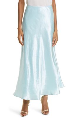 Aje Moonglade Linen Blend A-Line Skirt in Spearmint Blue