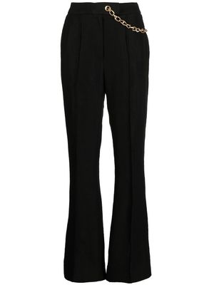 Aje Opal chain-link flared trousers - Black