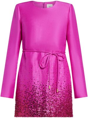 Aje Reflection linen-blend minidress - Pink