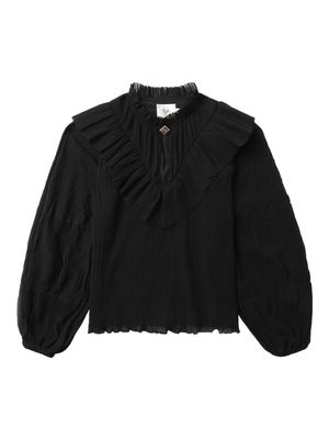 Aje Robyn pleated cut-out blouse - Black