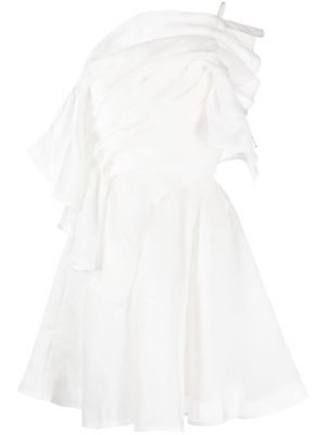 Aje ruffle-detail sleeveless minidress - White