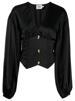 Aje Spirit corsetted blouse - Black