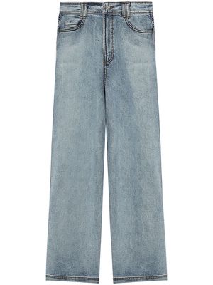 Aje two-tone wide-leg jeans - Blue