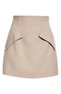 Aknvas Cher Wool Blend Skirt in Taupe