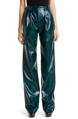 Aknvas OConnor Faux Leather High Waist Pants in Abyss