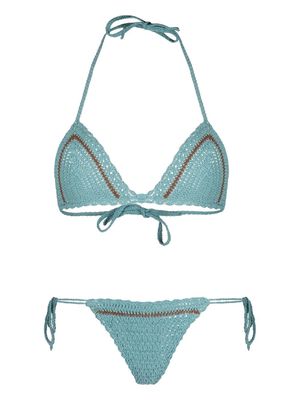 AKOIA SWIM Covo open-knit bikini set - Blue