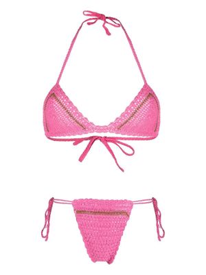AKOIA SWIM Crochet Bikini Set - Pink
