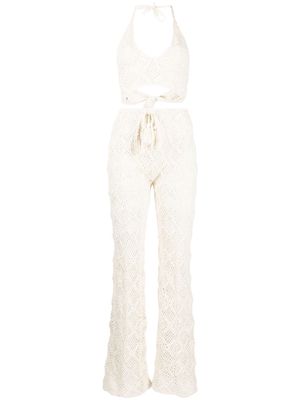 AKOIA SWIM Daisy knitted top and trousers set - Neutrals
