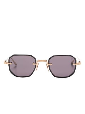 Akoni geometric-frame sunglasses - Gold