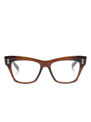 Akoni Sagitta square-frame glasses - Brown