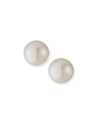 Akoya Cultured 10.5mm 18k White Gold Pearl Stud Earrings