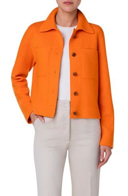 Akris Cashmere Jacket in Pumpkin