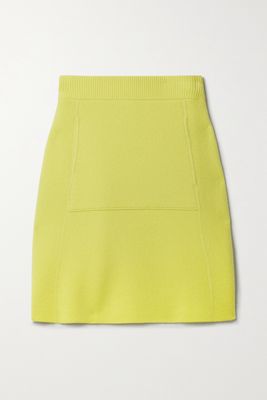 Akris - Cashmere Mini Skirt - Yellow