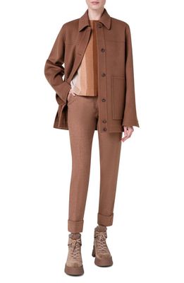 Akris Double Face Cashmere Jacket in 104 Vicuna