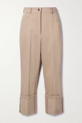 Akris - Floyd Cropped Cotton-blend Twill Tapered Pants - Neutrals