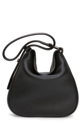 Akris Mini Anna Leather Hobo Bag in Black