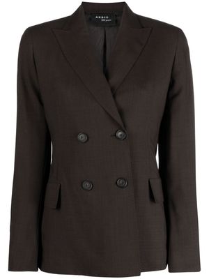 Akris peak-lapels double-breasted blazer - Brown