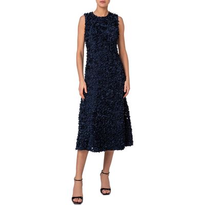 Akris punto 3D Flakes Midi Dress in Ink 