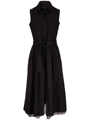 Akris Punto belted-waist cotton dress - Black