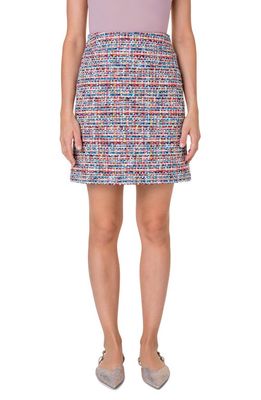 Akris punto Bouclé Tweed Skirt in Multicolor