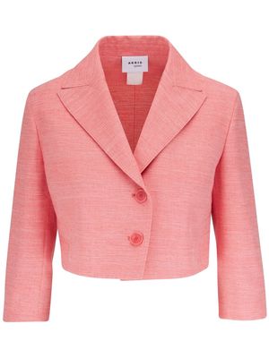Akris Punto buttoned silk-cotton blend cropped jacket - Pink