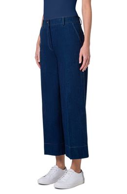 Akris punto Chiara Wide Leg Crop Jeans in Ink Denim