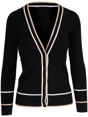 Akris Punto contrasting-trim knitted cardigan - Black