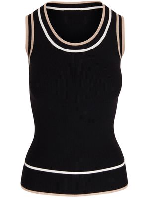 Akris Punto contrasting-trim knitted top - Black