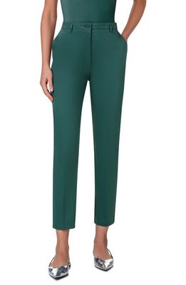 Akris punto Fred Stretch Cotton Tapered Ankle Pants in Laurel