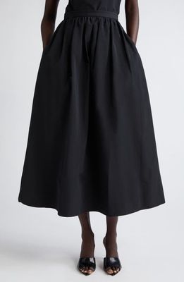 Akris punto Techno Taffeta Midi Skirt in Black
