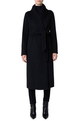 Akris punto Wool Blend Coat in Black
