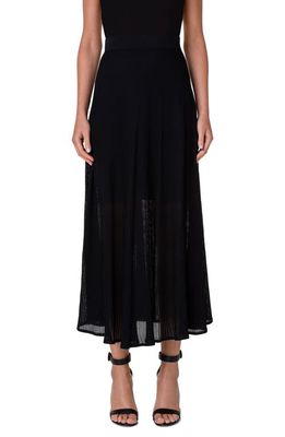Akris Silk Lace Skirt in Black