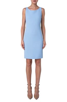 Akris Sleeveless Double Face Wool Crepe Dress in 217 Ice