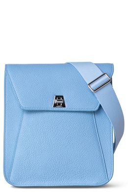 Akris Small Anouk Leather Crossbody Bag in 210 Powder Blue