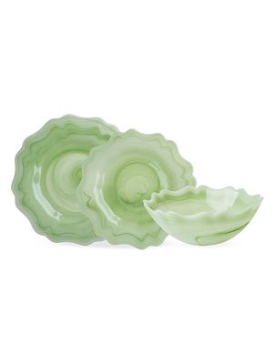 Alabaster Glass Set - Green