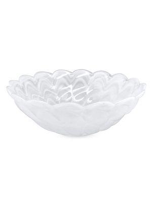 Alabaster Small Scalloped Rim 4-Piece Bowl Set - White - White