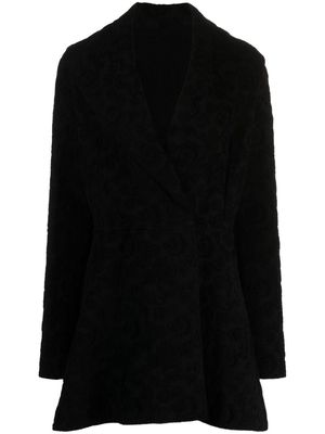 Alaïa Pre-Owned shawl lapels concealed fastening jacket - Black