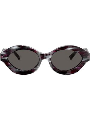 Alain Mikli contrast print sunglasses - Black