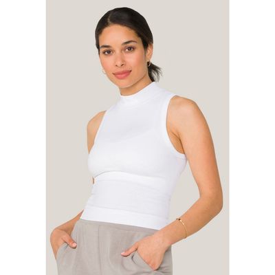 ALALA Barre Mock Tank in White 