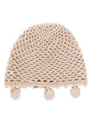 Alanui A Love Letter To India hat - Neutrals