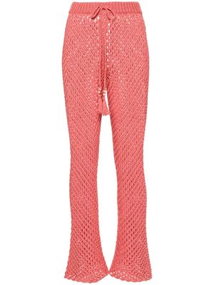 Alanui A Love Letter To India macramé trousers - Pink