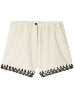 Alanui Akasha cotton-blend shorts - Neutrals