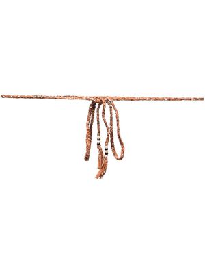 Alanui Bandana braided cotton belt - Brown