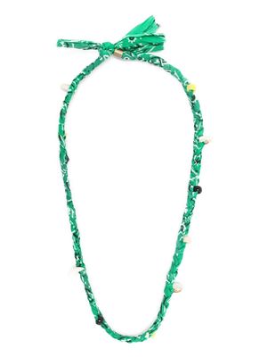 Alanui Bandana braided cotton necklace - Green