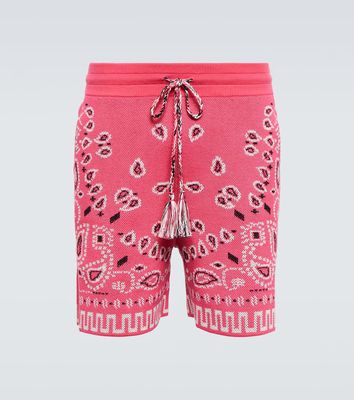 Alanui Bandana cotton-blend piqué shorts