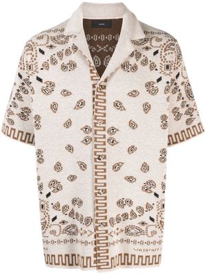 Alanui bandana-jacquard cotton shirt - Neutrals