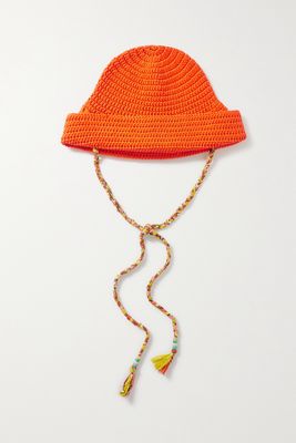 Alanui - Beach Break Crocheted Cotton Hat - Orange