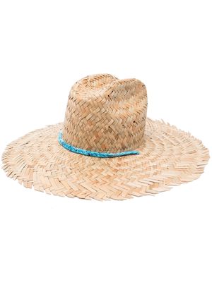Alanui braid-detailing woven-raffia sun hat - Neutrals